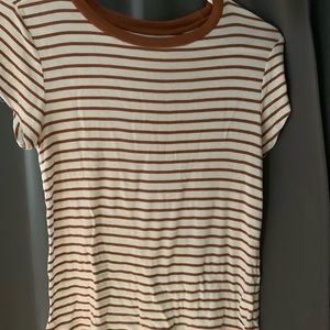 Orange/white striped tee